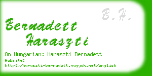 bernadett haraszti business card